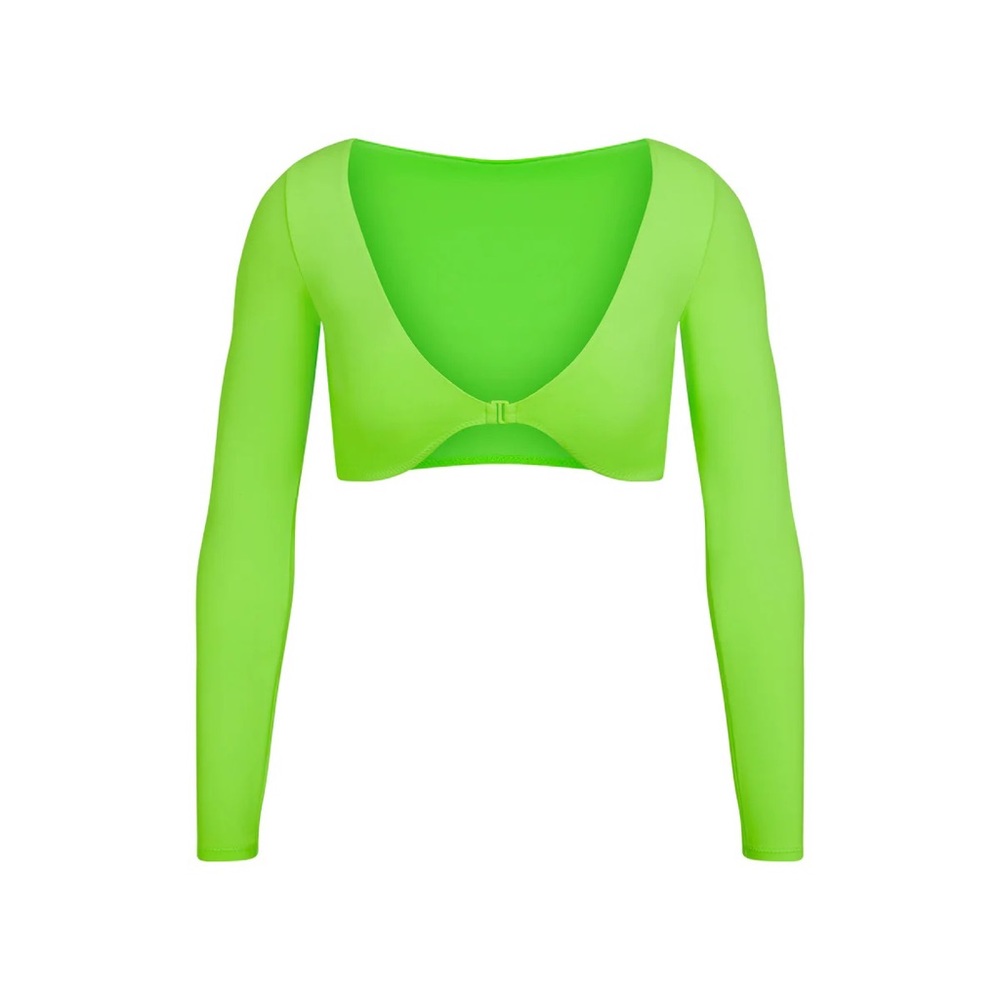 Skims Swim Long Sleeve Shrug - Neon Green